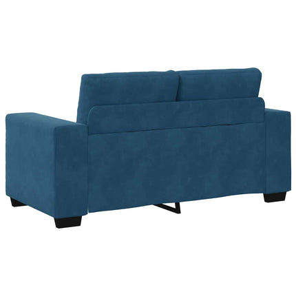 Sofa 2 stk. Blå Fløjl