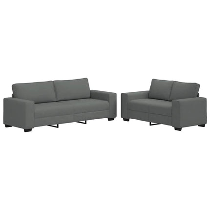 sofasæt 2 dele med hynder stof mørkegrå