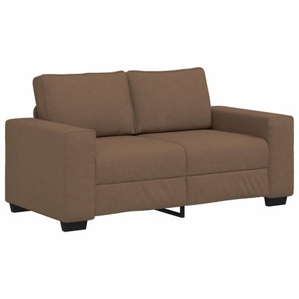 sofasæt 2 dele med hynder stof brun