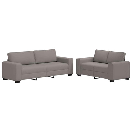 sofasæt 2 dele med hynder stof gråbrun