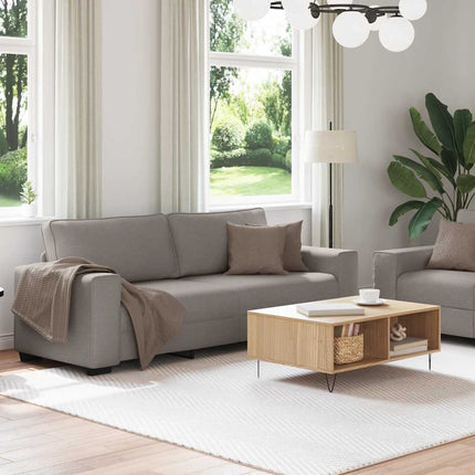 sofasæt 2 dele med hynder stof gråbrun