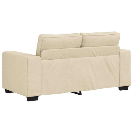 sofasæt 2 dele med hynder stof cremefarvet