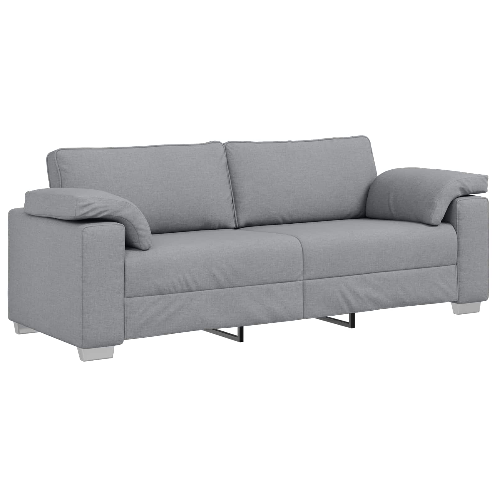 Sofa Sæt 2 pcs Lysegrå 219 x 77 x 82 cm Stof