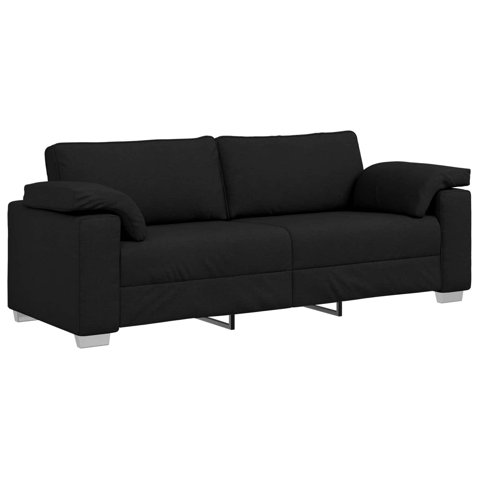 Sofa Sæt 2 pcs Sort 219 x 77 x 82 cm Stof