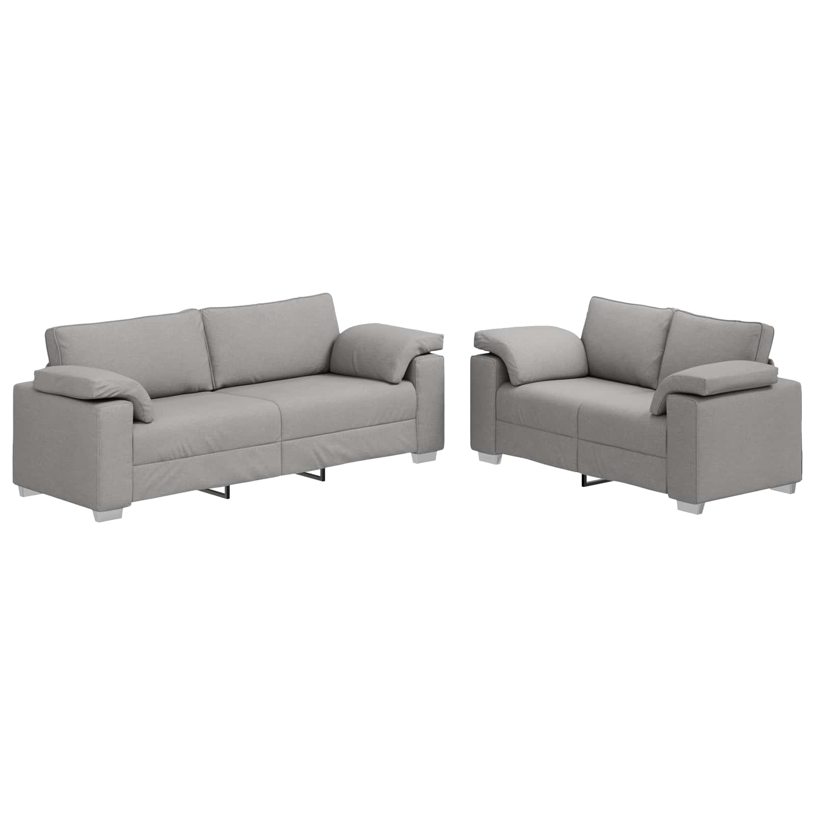 Sofa Sæt 2 pcs Sky grey 219 x 77 x 82 cm Stof