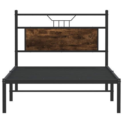 sengeramme 100x190 cm uden madras konstrueret træ røget eg