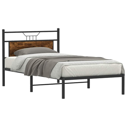 sengeramme uden madras 107x203 cm konstrueret træ røget eg