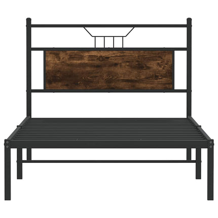 sengeramme uden madras 107x203 cm konstrueret træ røget eg