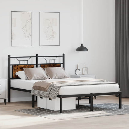 sengeramme 120x190 cm uden madras konstrueret træ røget eg