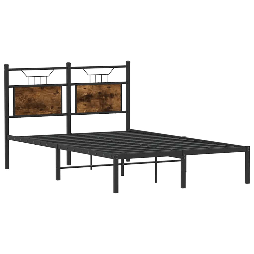 sengeramme 120x200 cm uden madras konstrueret træ røget eg
