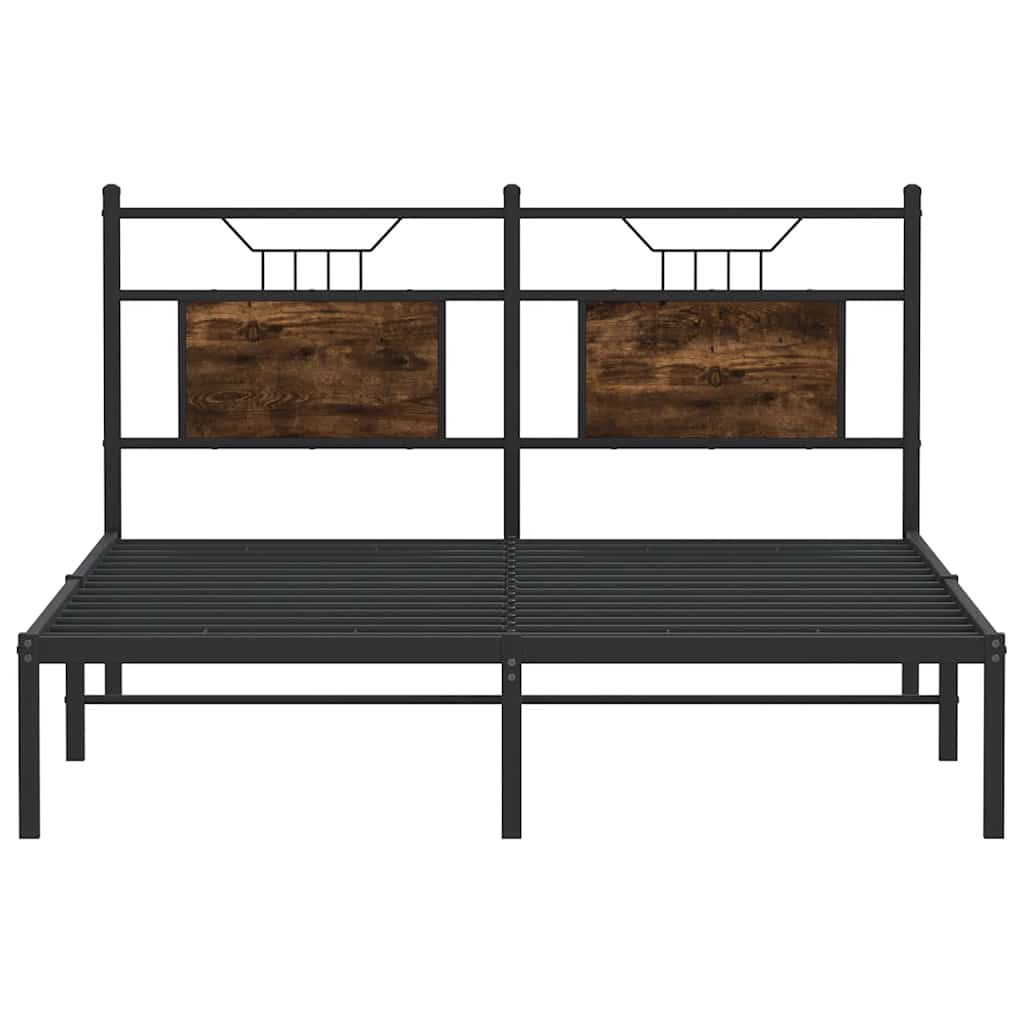 sengeramme 140x200 cm uden madras konstrueret træ røget eg