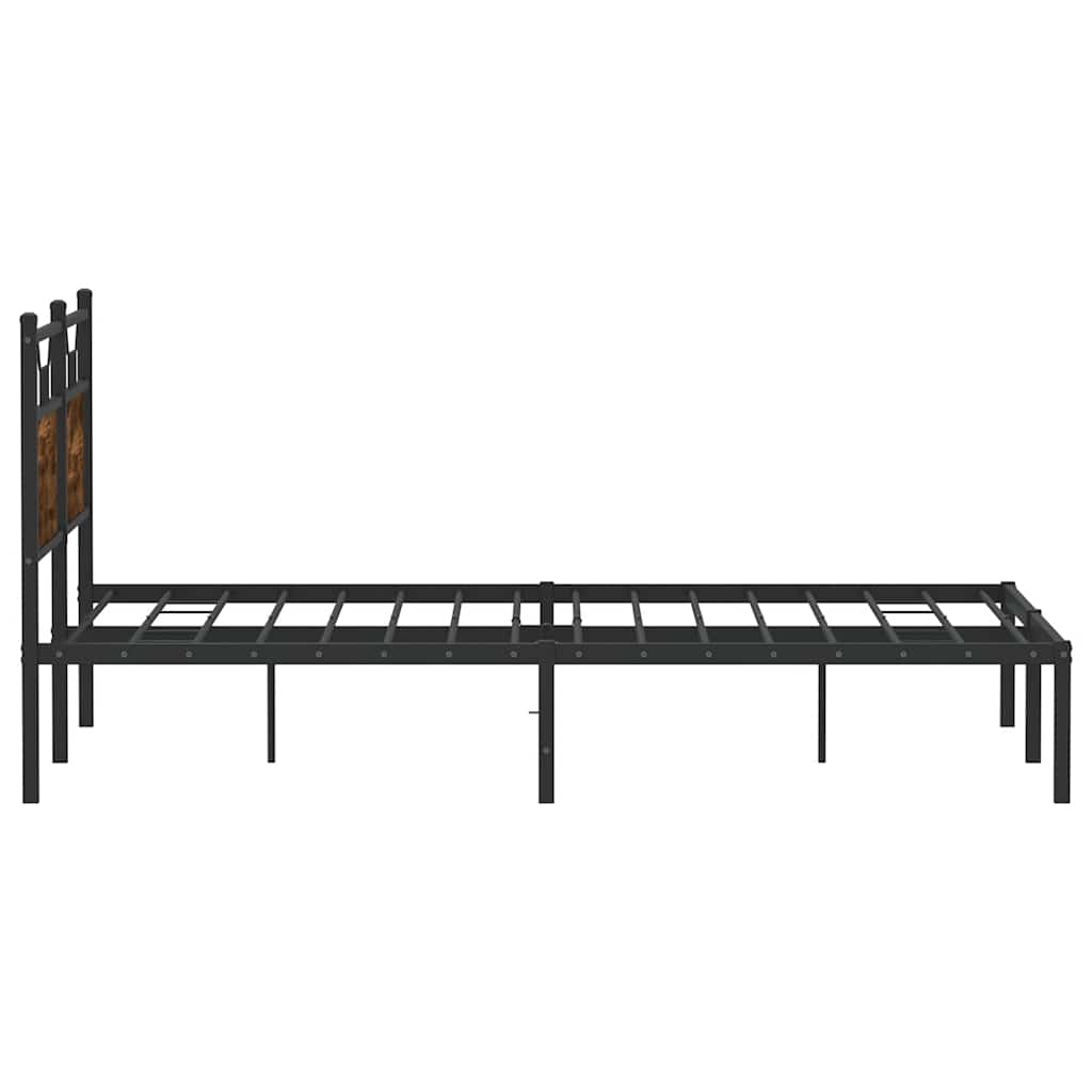 sengeramme 140x200 cm uden madras konstrueret træ røget eg