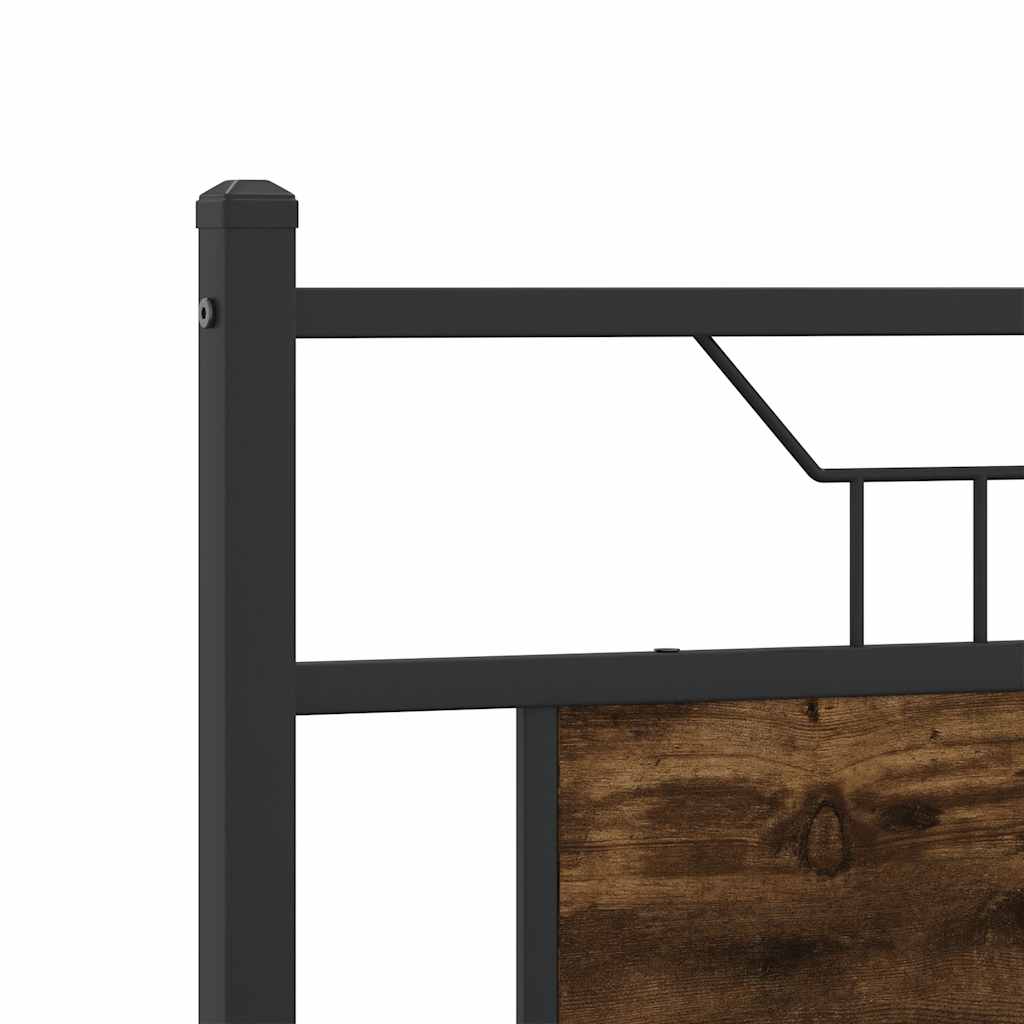sengeramme 150x200 cm uden madras konstrueret træ røget eg