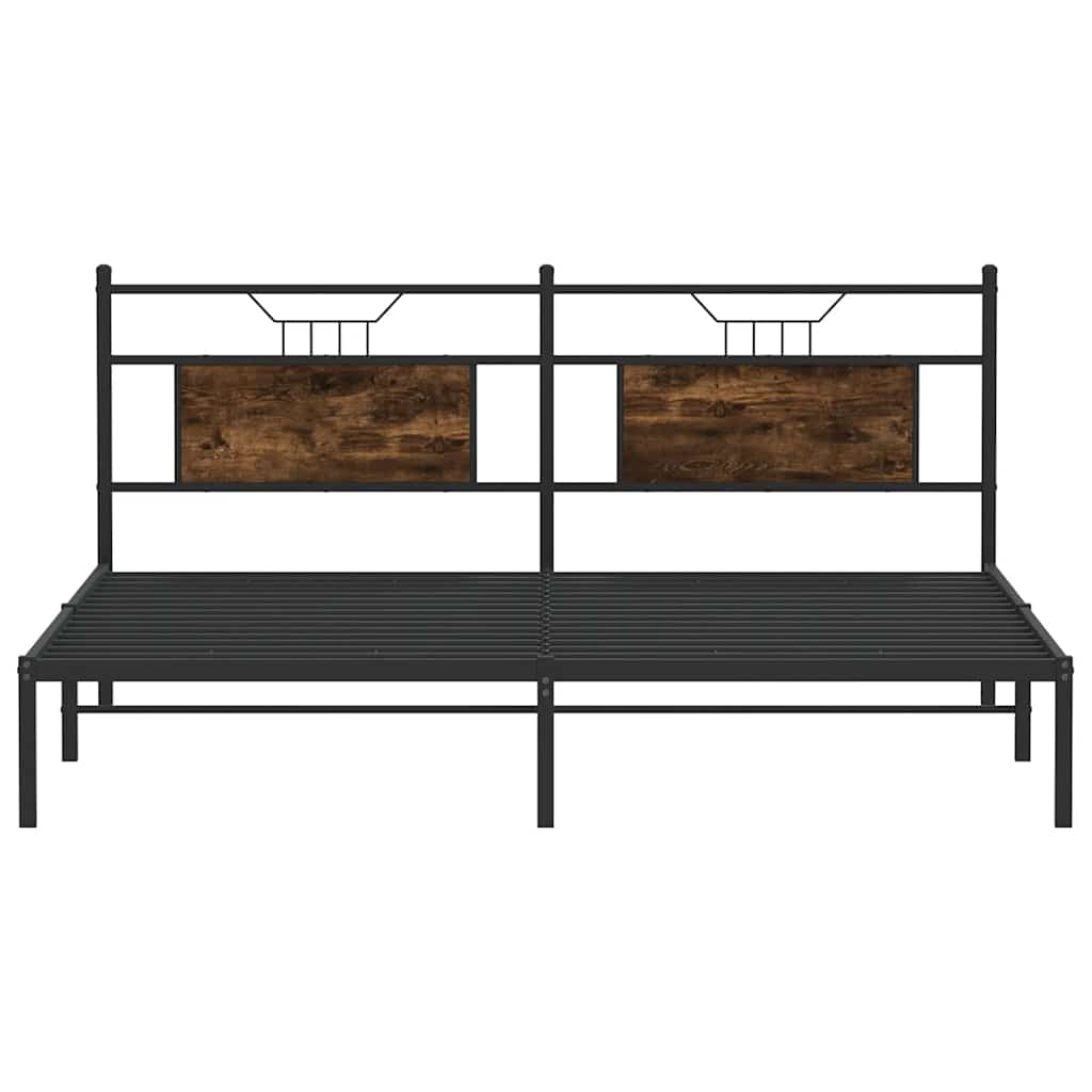 sengeramme uden madras 160x200 cm konstrueret træ røget eg