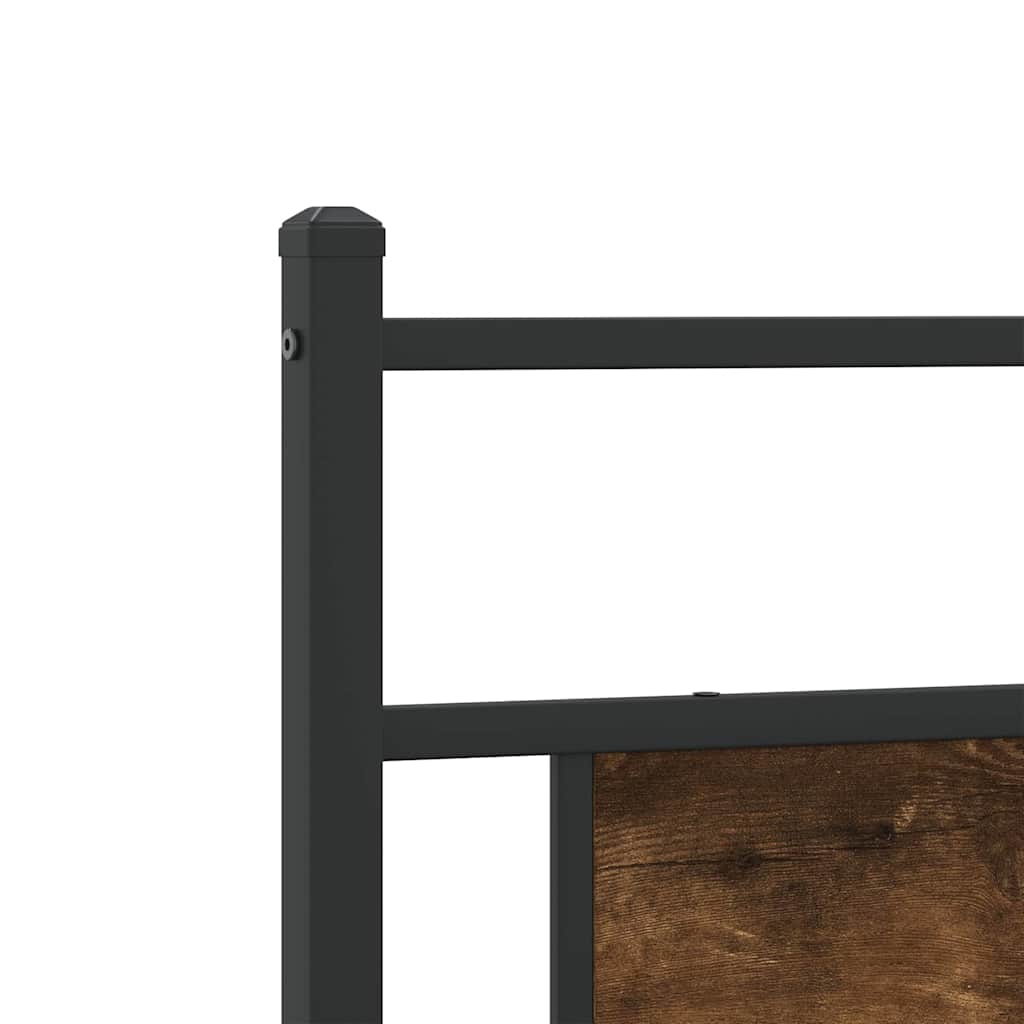 sengeramme uden madras 200x200 cm konstrueret træ røget eg