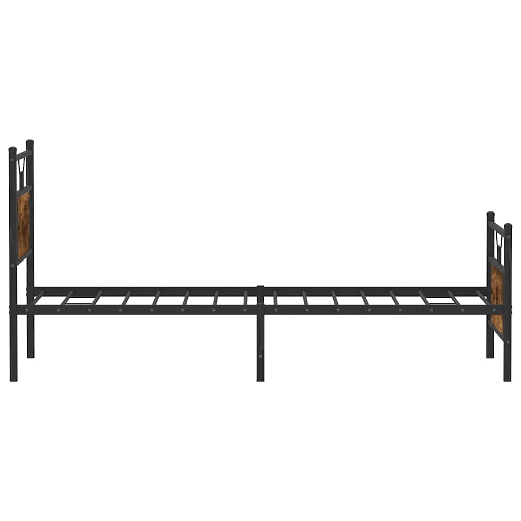 sengeramme 75x190 cm uden madras konstrueret træ røget eg