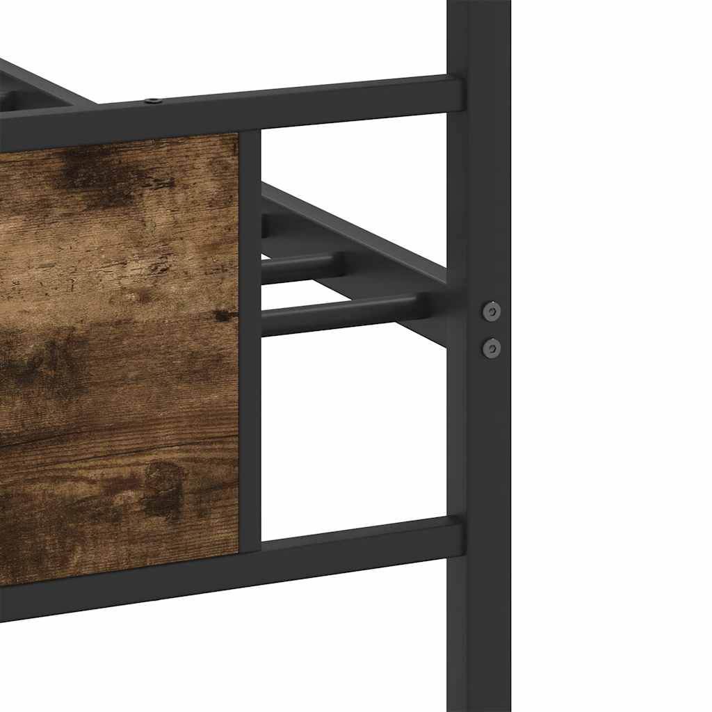 sengeramme 75x190 cm uden madras konstrueret træ røget eg