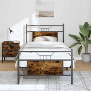 sengeramme 75x190 cm uden madras konstrueret træ røget eg