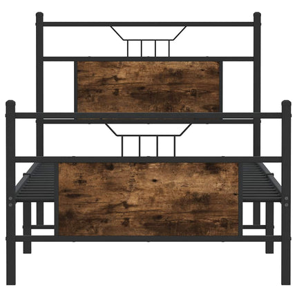 sengeramme 80x200 cm uden madras konstrueret træ røget eg