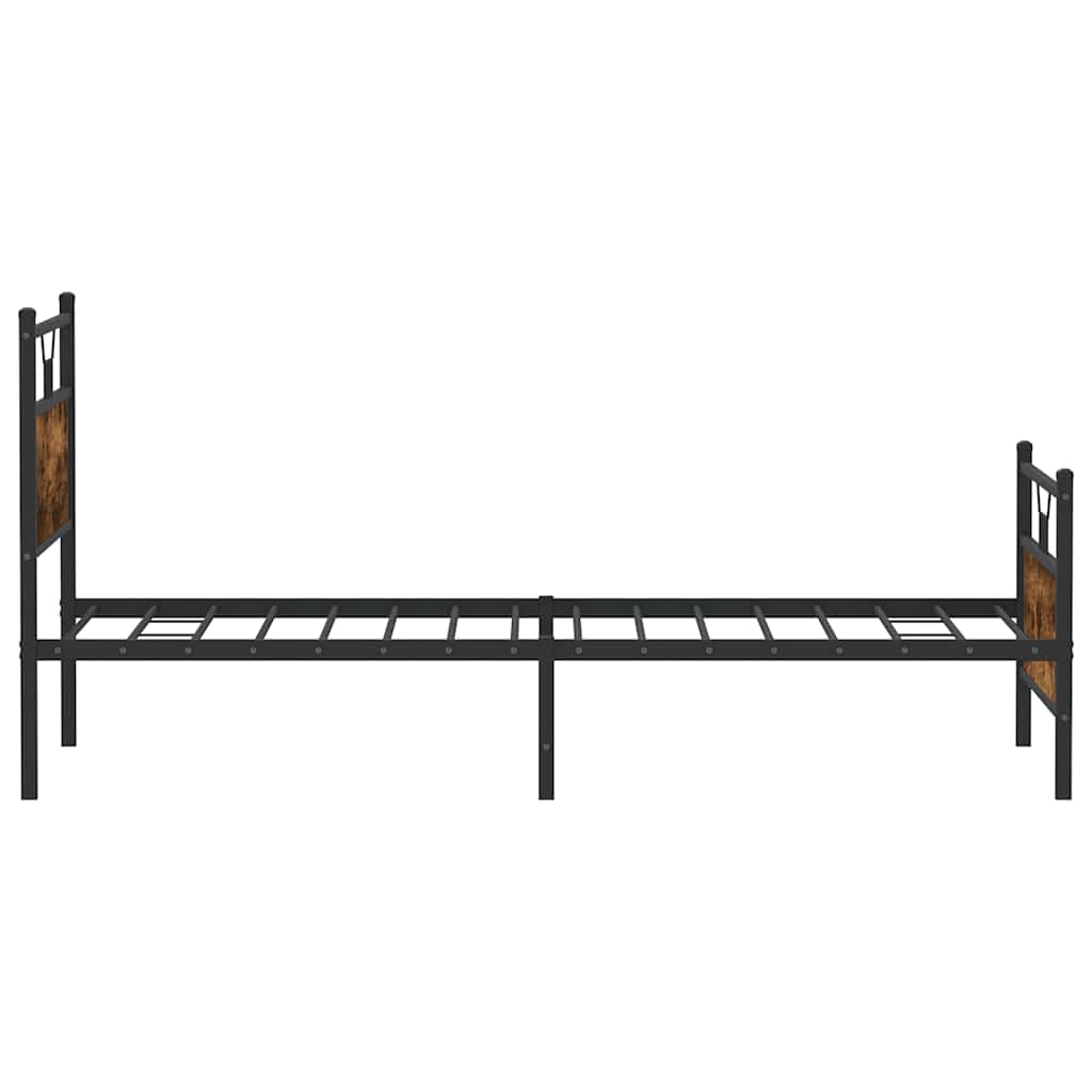 sengeramme uden madras 107x203 cm konstrueret træ røget eg