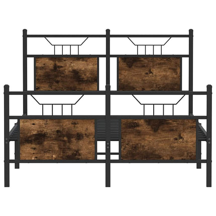 sengeramme 120x200 cm uden madras konstrueret træ røget eg