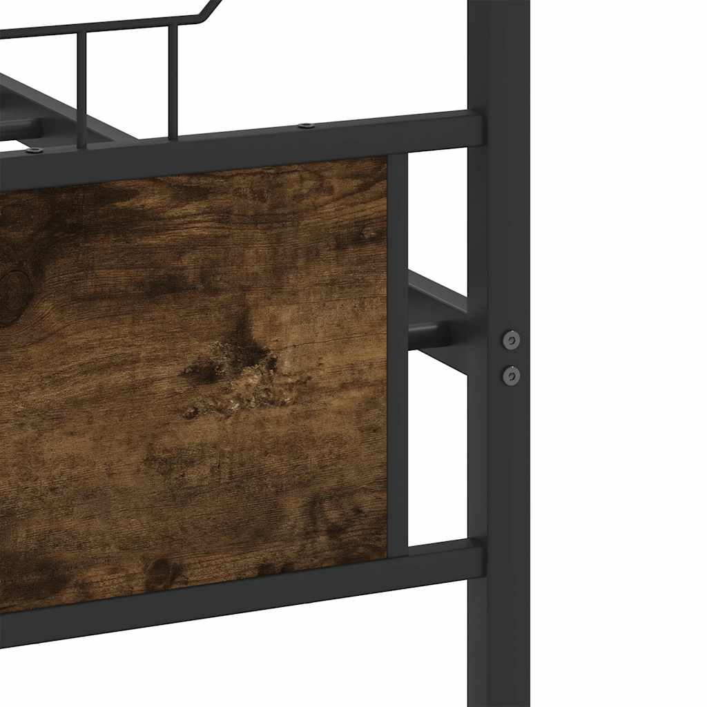 sengeramme 137x190 cm uden madras konstrueret træ røget eg