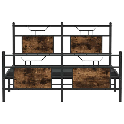 sengeramme 140x190 cm uden madras konstrueret træ røget eg