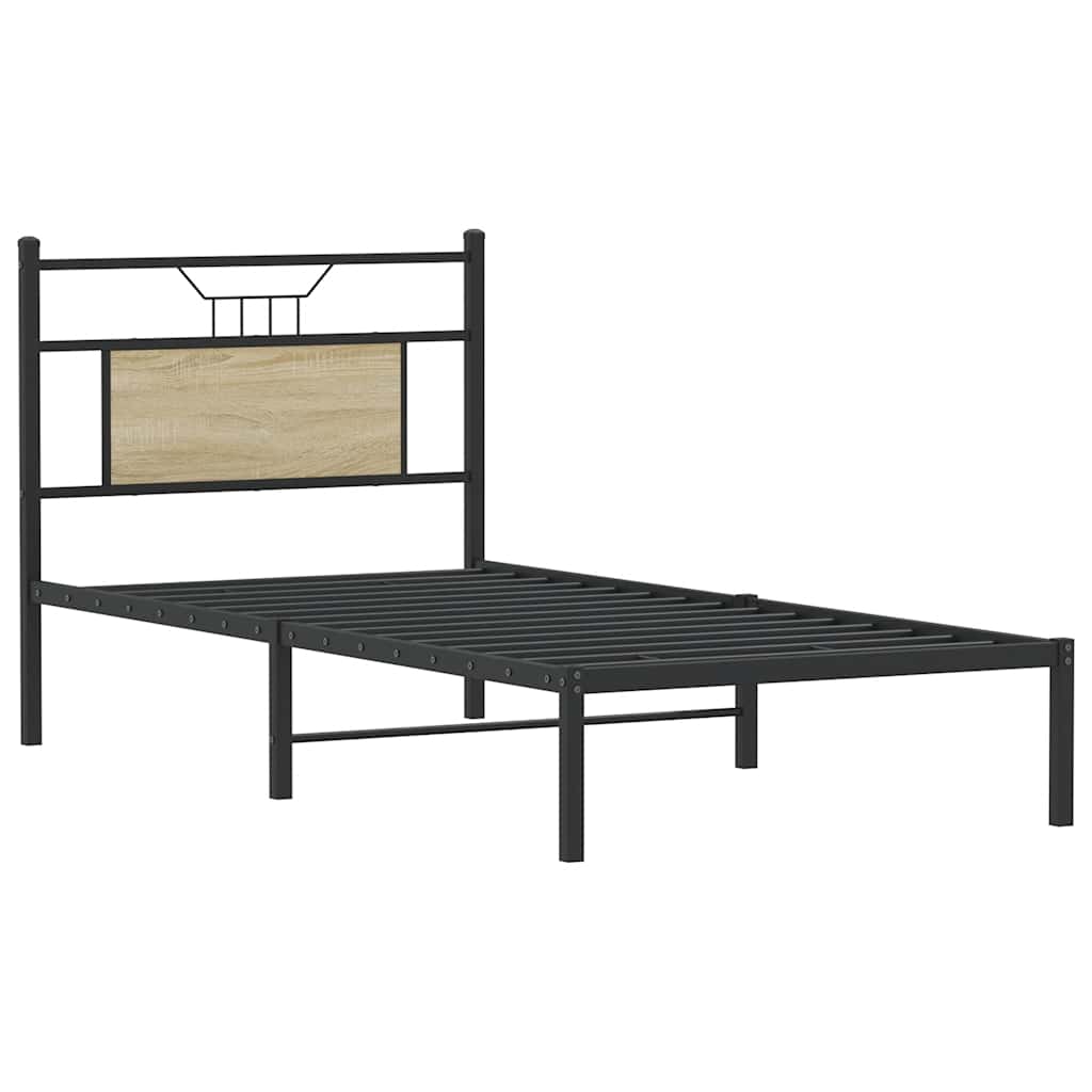 sengeramme 90x200 cm uden madras konstrueret træ sonoma-eg