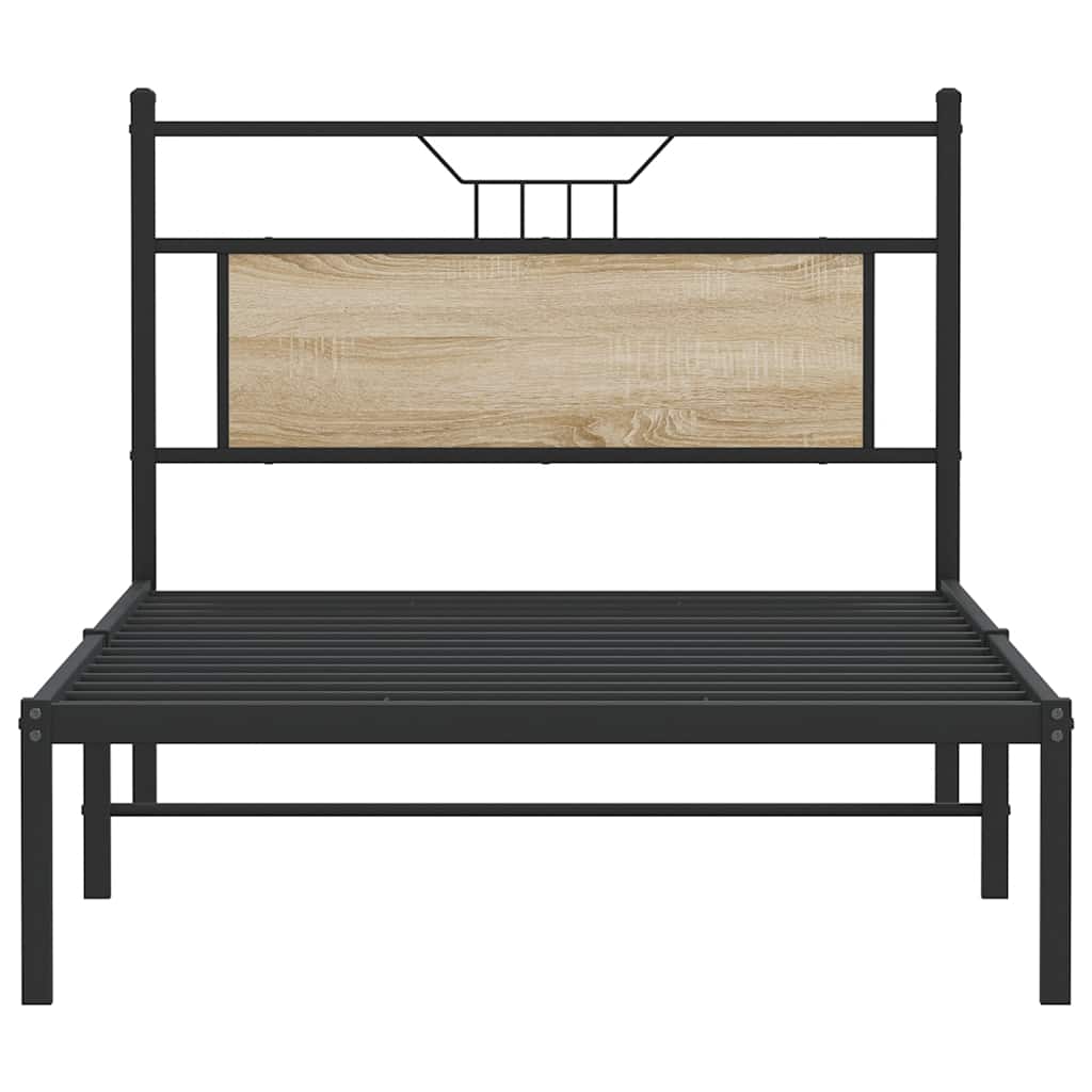 sengeramme 100x190 cm uden madras konstrueret træ sonoma-eg