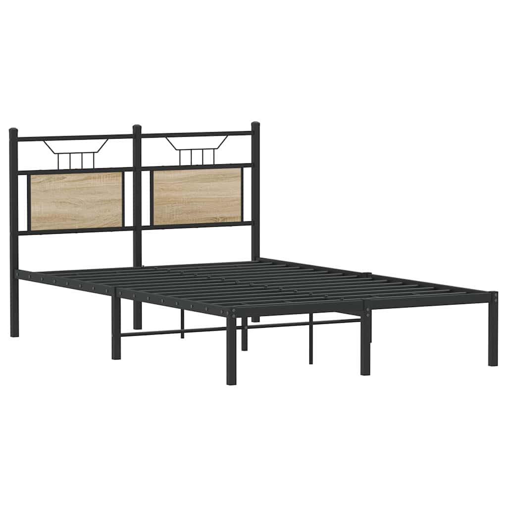 sengeramme 120x200 cm uden madras konstrueret træ sonoma-eg