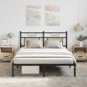 sengeramme 137x190 cm uden madras konstrueret træ sonoma-eg