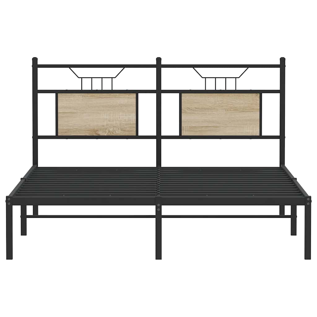 sengeramme 140x190 cm uden madras konstrueret træ sonoma-eg