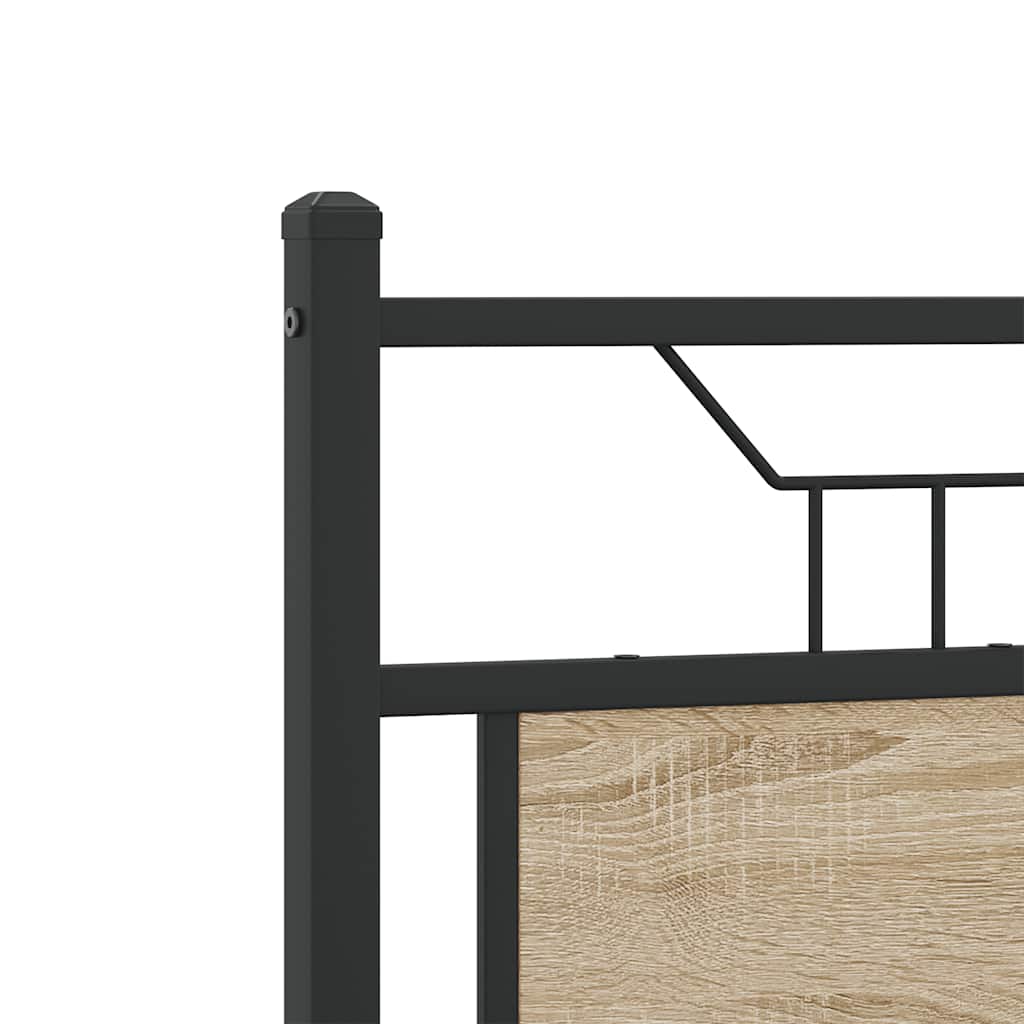 sengeramme 140x190 cm uden madras konstrueret træ sonoma-eg