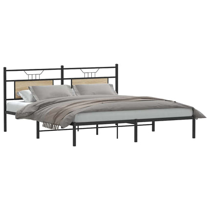 sengeramme 160x200 cm uden madras konstrueret træ sonoma-eg