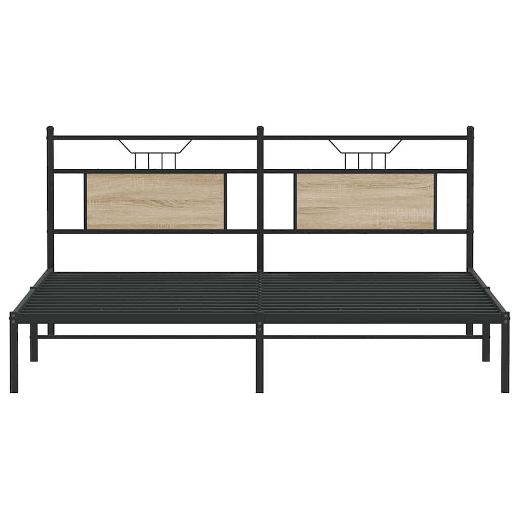 sengeramme uden madras 183x203 cm konstrueret træ sonoma-eg