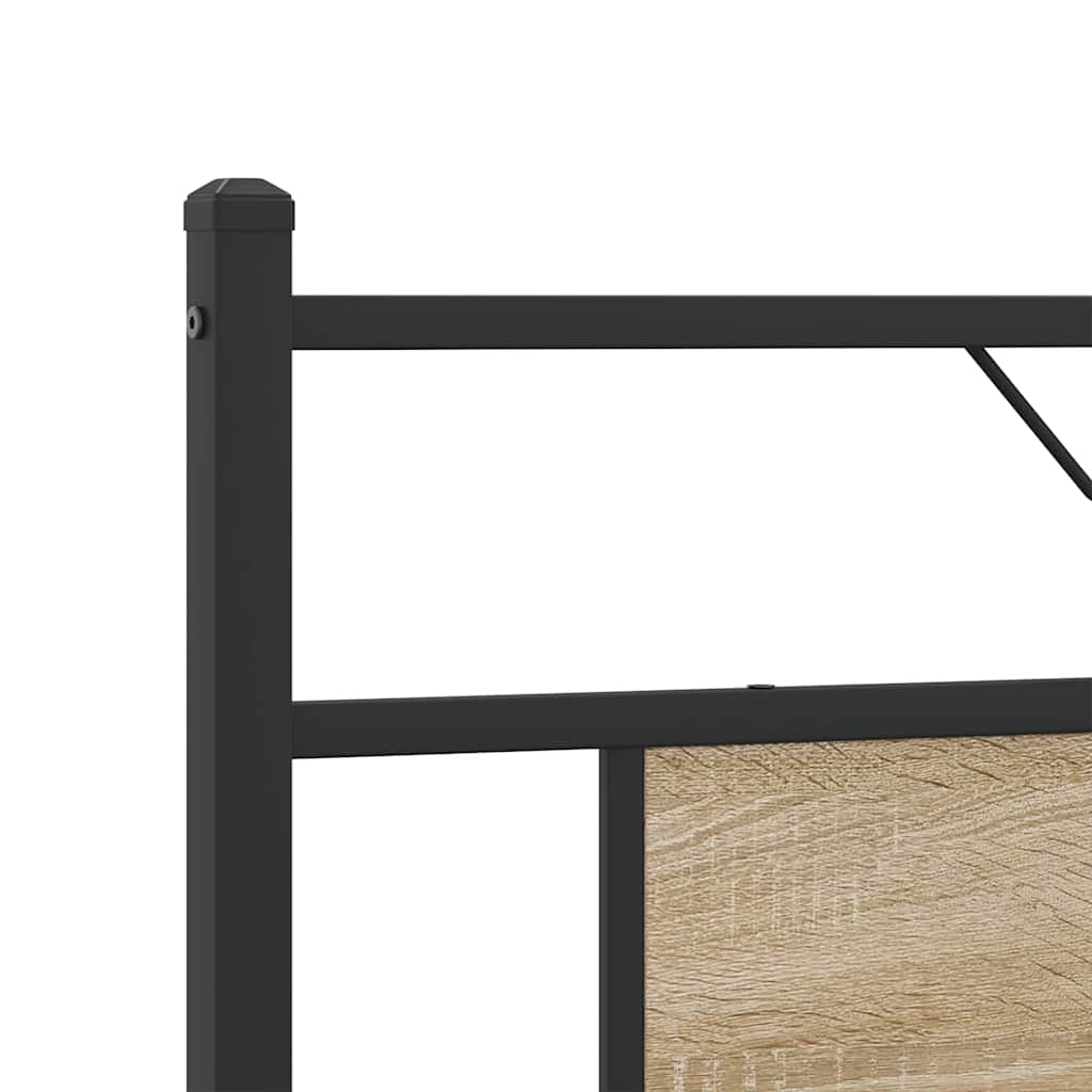 sengeramme uden madras 183x203 cm konstrueret træ sonoma-eg