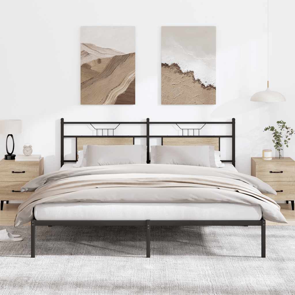 sengeramme uden madras 183x213 cm konstrueret træ sonoma-eg