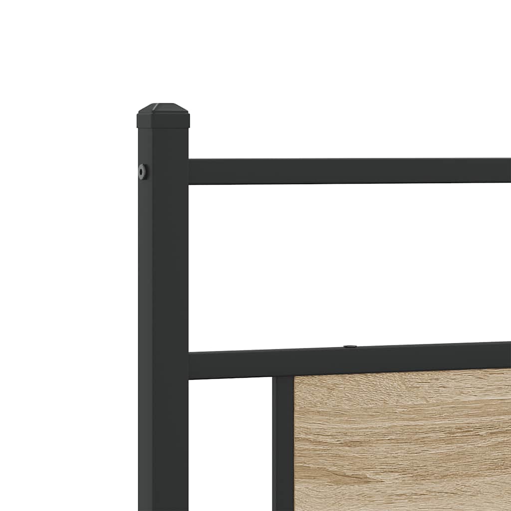 sengeramme uden madras 193x203 cm konstrueret træ sonoma-eg