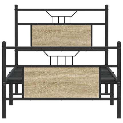 sengeramme 75x190 cm uden madras konstrueret træ sonoma-eg