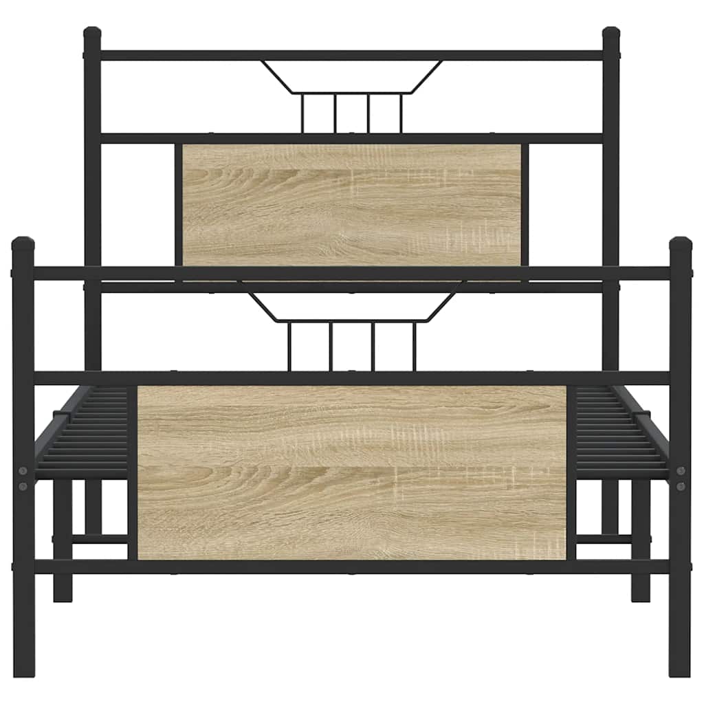 sengeramme 80x200 cm uden madras konstrueret træ sonoma-eg