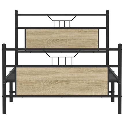 sengeramme 100x190 cm uden madras konstrueret træ sonoma-eg