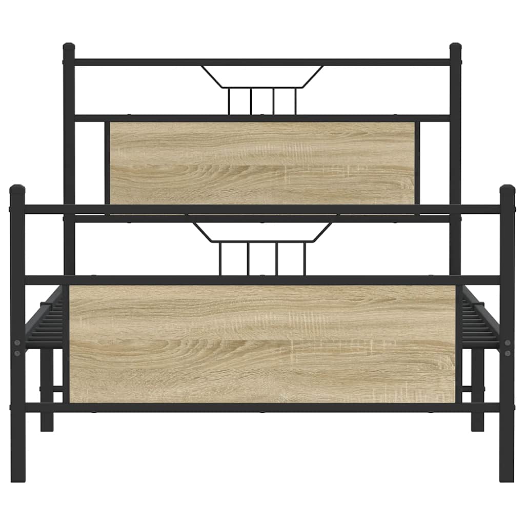 sengeramme 100x190 cm uden madras konstrueret træ sonoma-eg