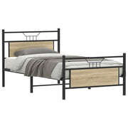 sengeramme 100x190 cm uden madras konstrueret træ sonoma-eg