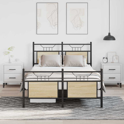 sengeramme 120x190 cm uden madras konstrueret træ sonoma-eg