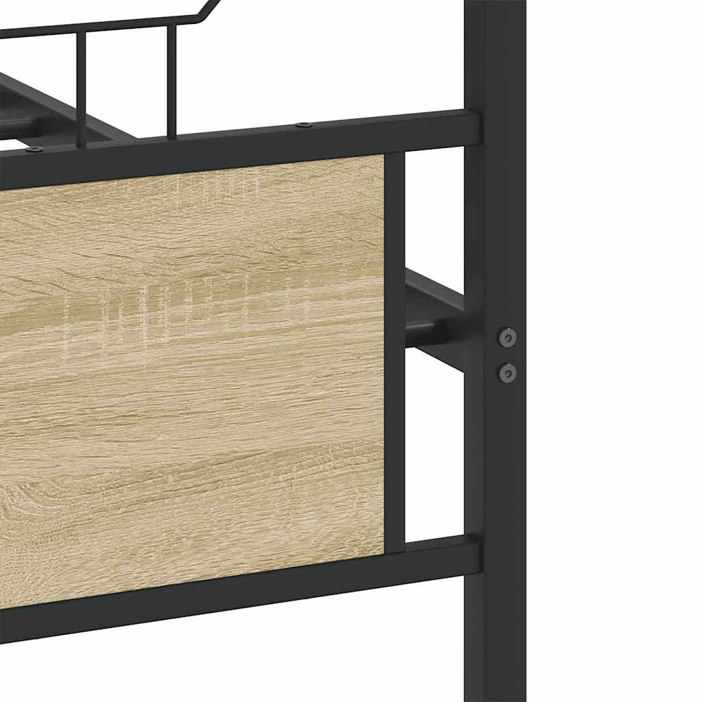 sengeramme 140x190 cm uden madras konstrueret træ sonoma-eg