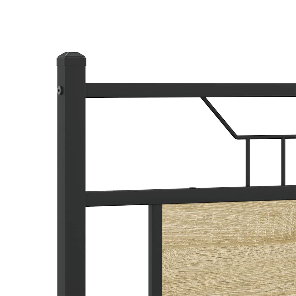 sengeramme 150x200 cm uden madras konstrueret træ sonoma-eg
