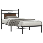 sengeramme 90x190 cm uden madras konstrueret træ brunt eg
