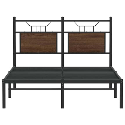 sengeramme 120x190 cm uden madras konstrueret træ brunt eg
