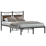 sengeramme 120x190 cm uden madras konstrueret træ brunt eg
