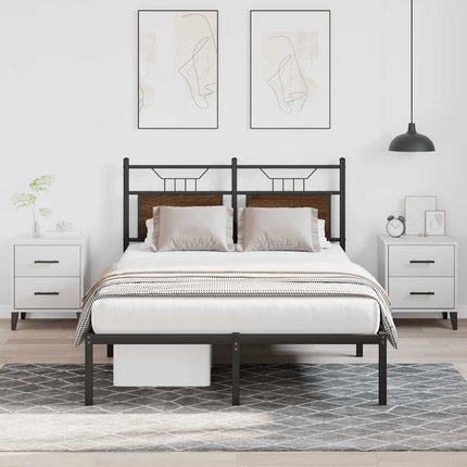 sengeramme 120x200 cm uden madras konstrueret træ brunt eg